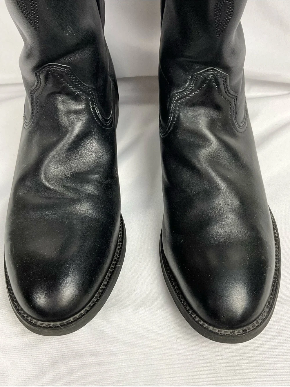 Ariat Heritage Roper Boots Leather Western Boots Men's Sz 10.5D Black Style 3501